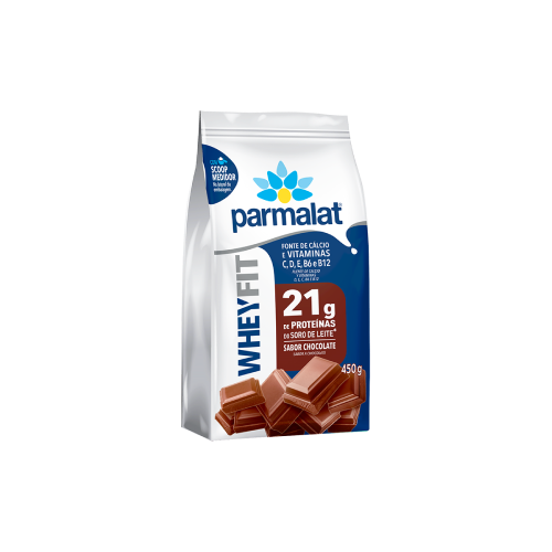 Suplemento em pó Whey Protein sabor chocolate